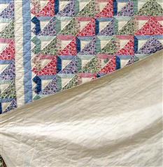 VTG QUEEN SIZE COTTON HANDMADE AND MACHINE CRAFTED MULTICOLORED PATCHWORK QUILT